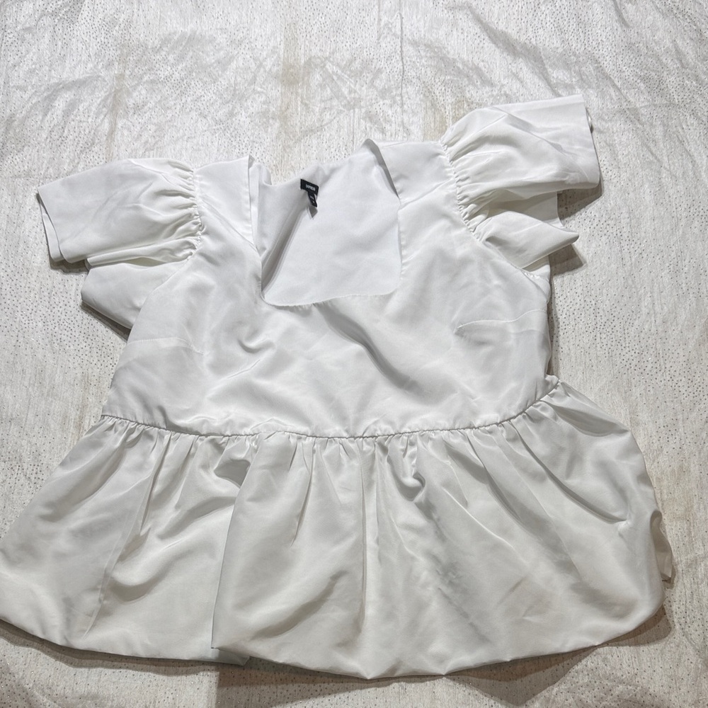 White Puff Sleeve Blouse